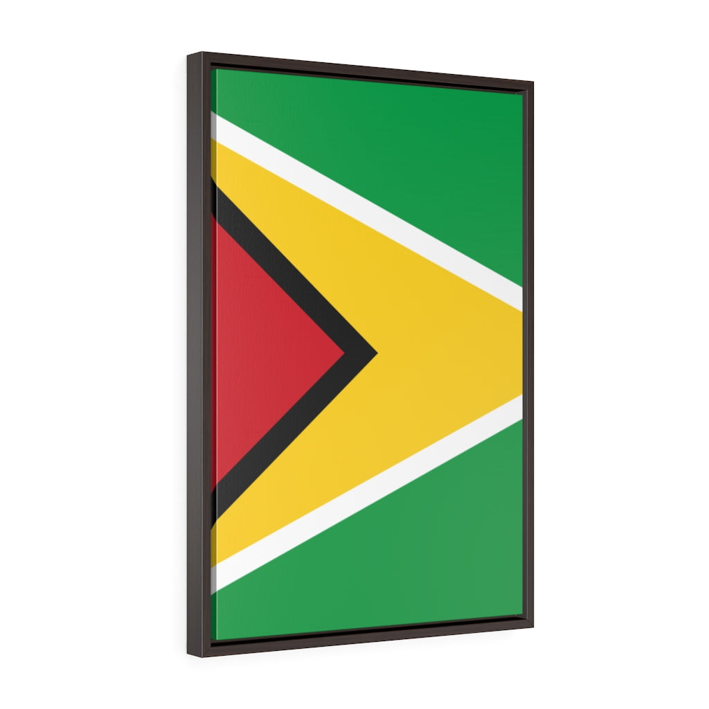 GUYANA Vertical Framed Premium Gallery Wrap Canvas