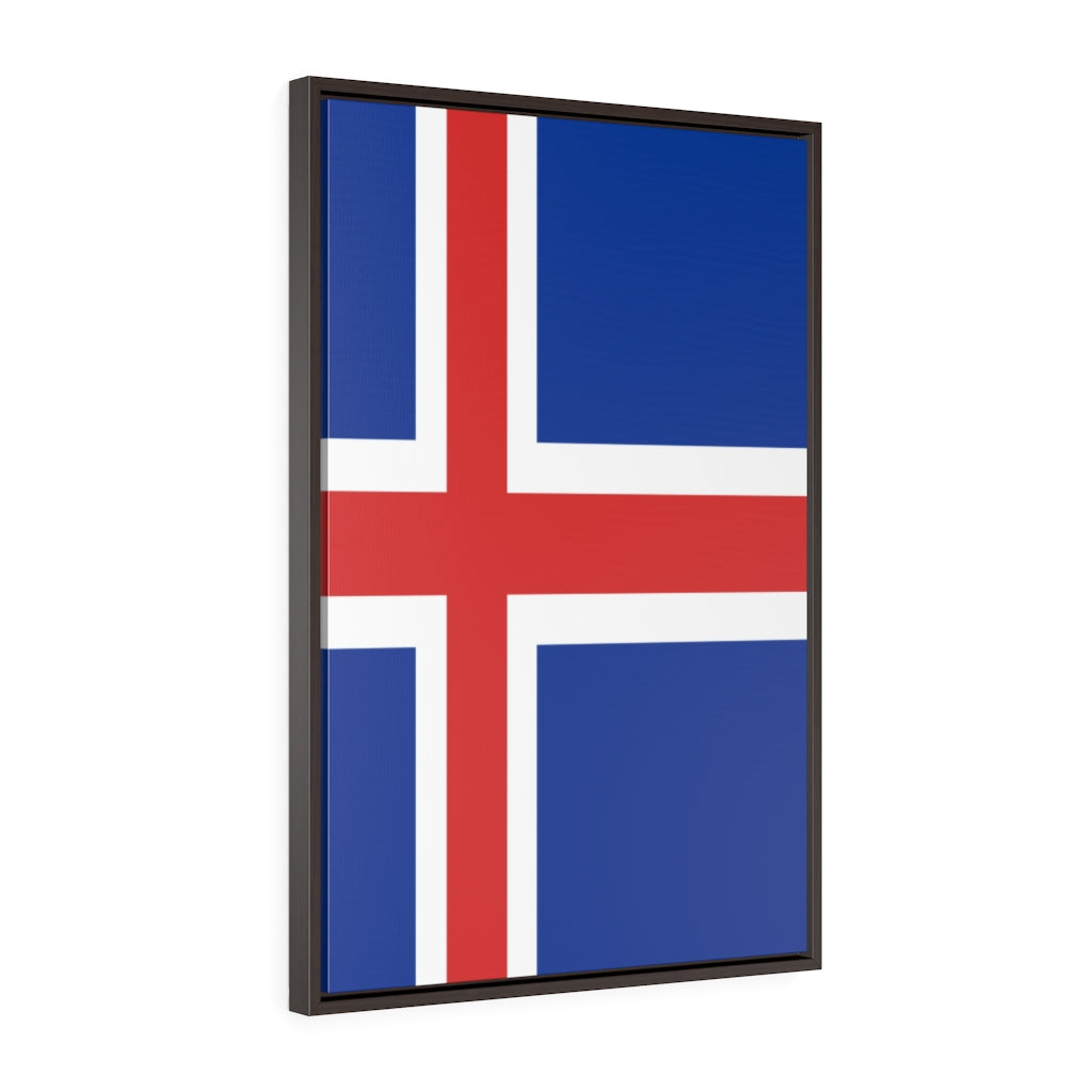 ICELAND Vertical Framed Premium Gallery Wrap Canvas