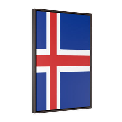 ICELAND Vertical Framed Premium Gallery Wrap Canvas