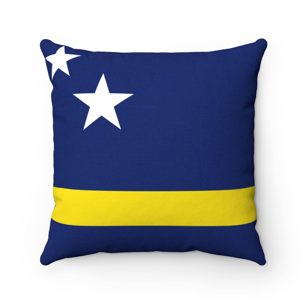 Curacao flag Spun Polyester Square Pillow