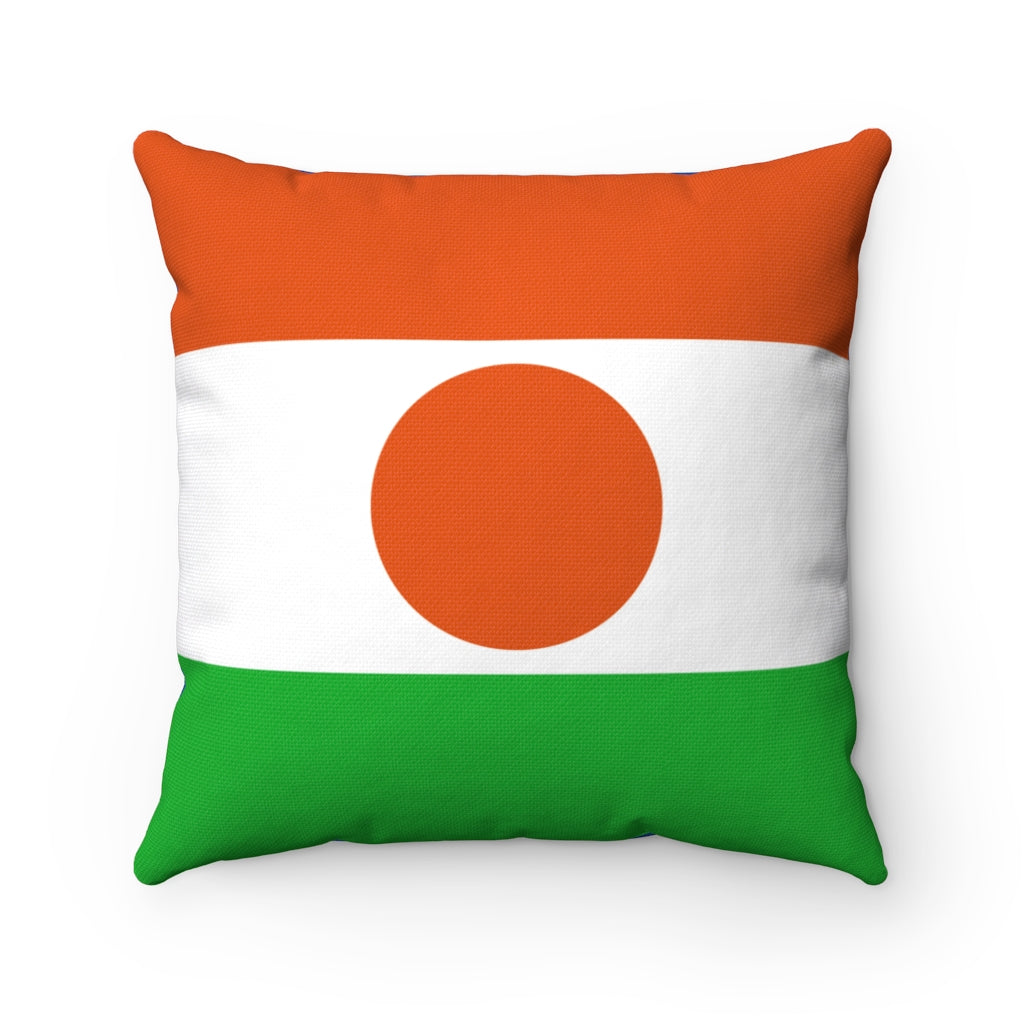 Niger flag Spun Polyester Square Pillow