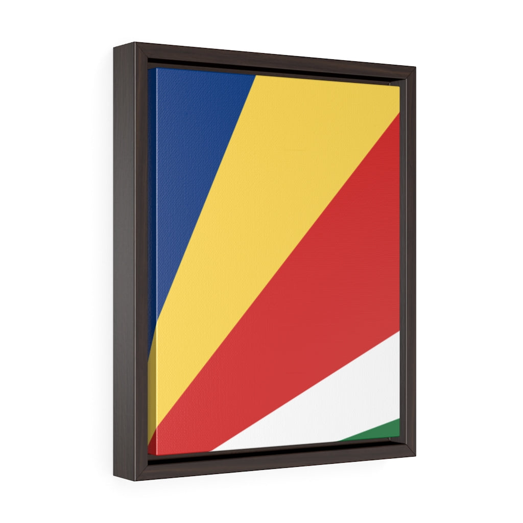 SEYCHELLES Vertical Framed Premium Gallery Wrap Canvas