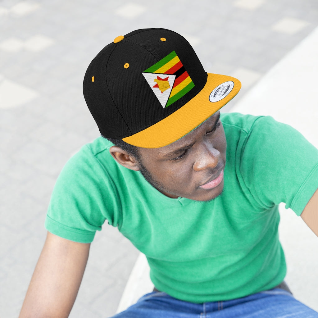 ZIMBABWE Unisex Flat Bill Hat