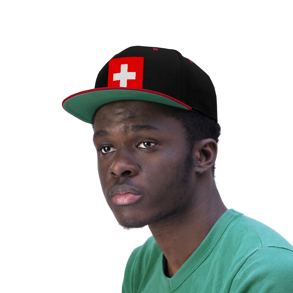 SWITZERLAND Unisex Flat Bill Hat