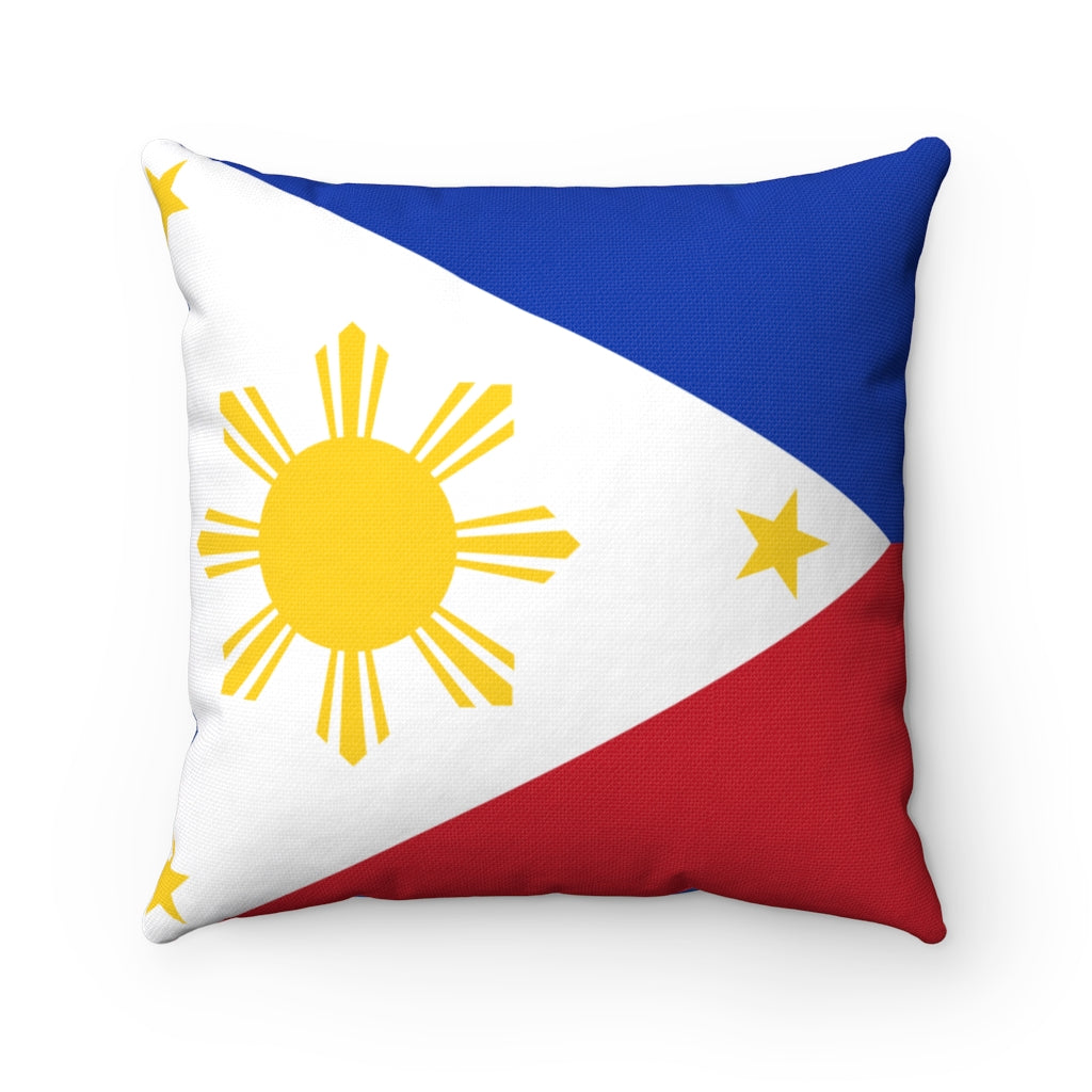 Philippines flag Spun Polyester Square Pillow