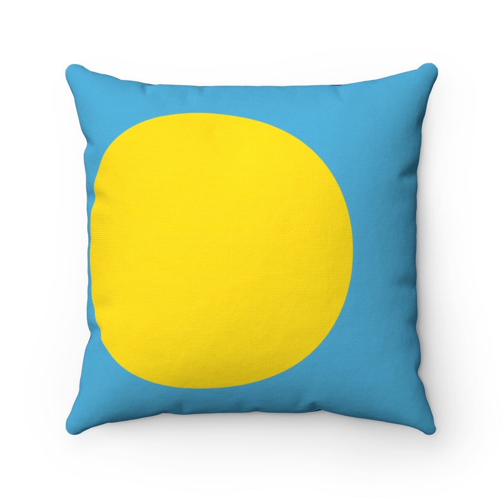 Palau flag Spun Polyester Square Pillow