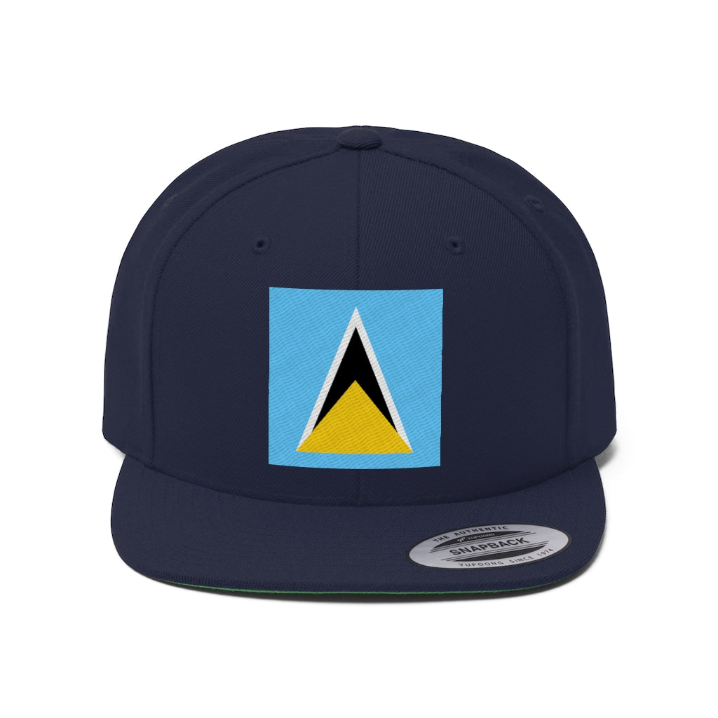 SAINT LUCIA Unisex Flat Bill Hat