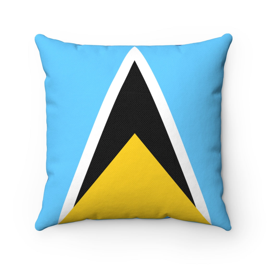 Saint Lucia flag Spun Polyester Square Pillow