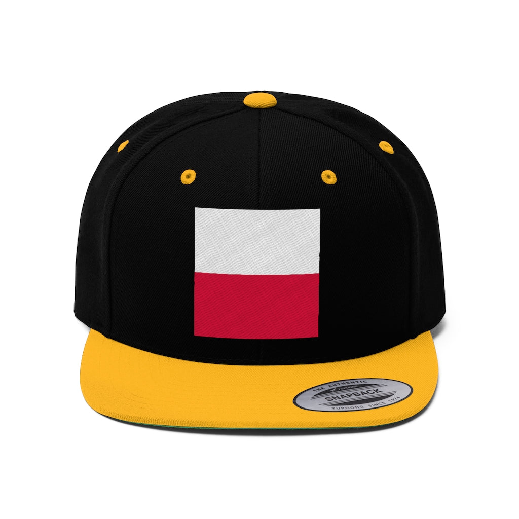 POLAND Unisex Flat Bill Hat