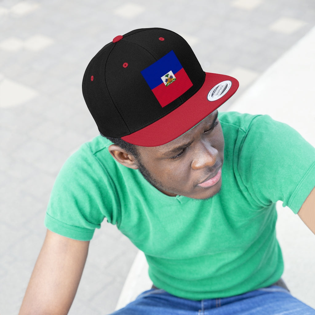 HAITI Unisex Flat Bill Hat