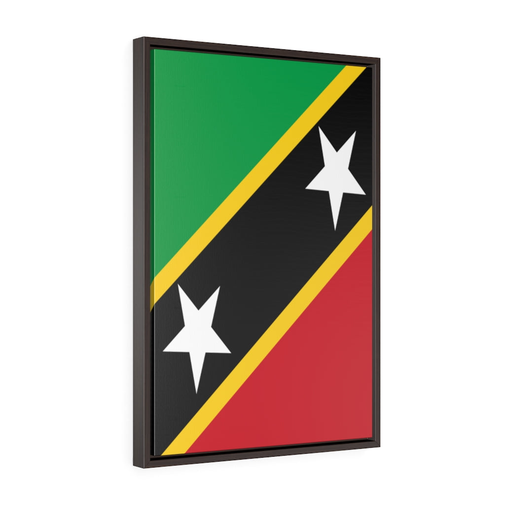 SAINT KITTS AND NEVIS Vertical Framed Premium Gallery Wrap Canvas