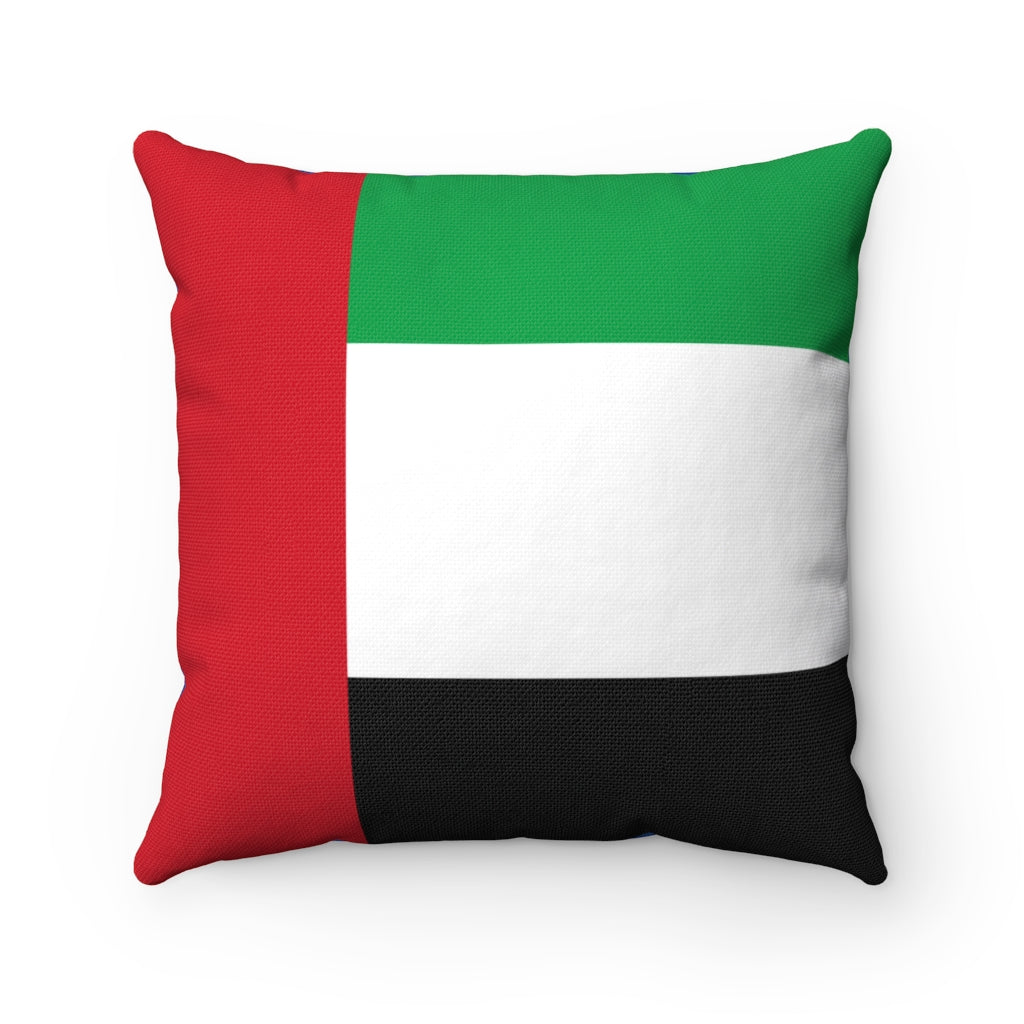 United Arab Emirates flag Spun Polyester Square Pillow