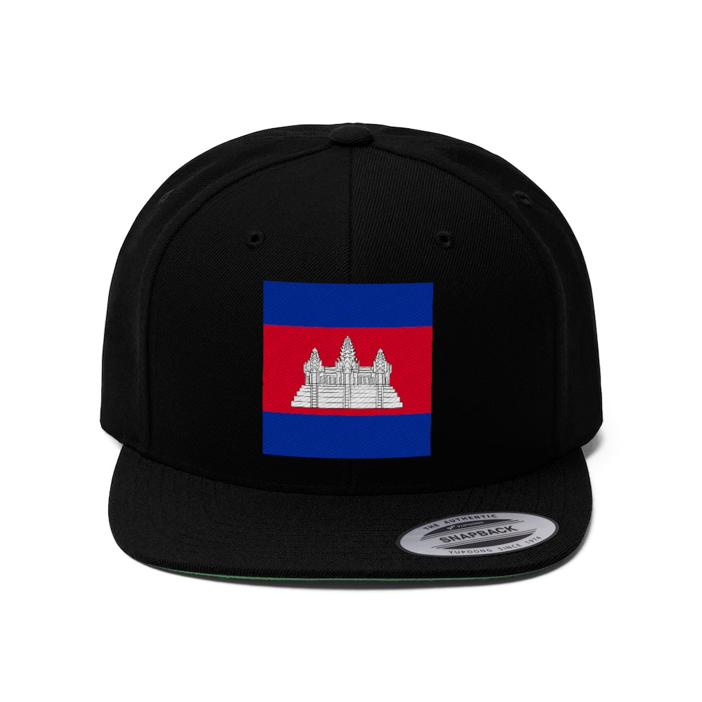 CAMBODIA Unisex Flat Bill Hat