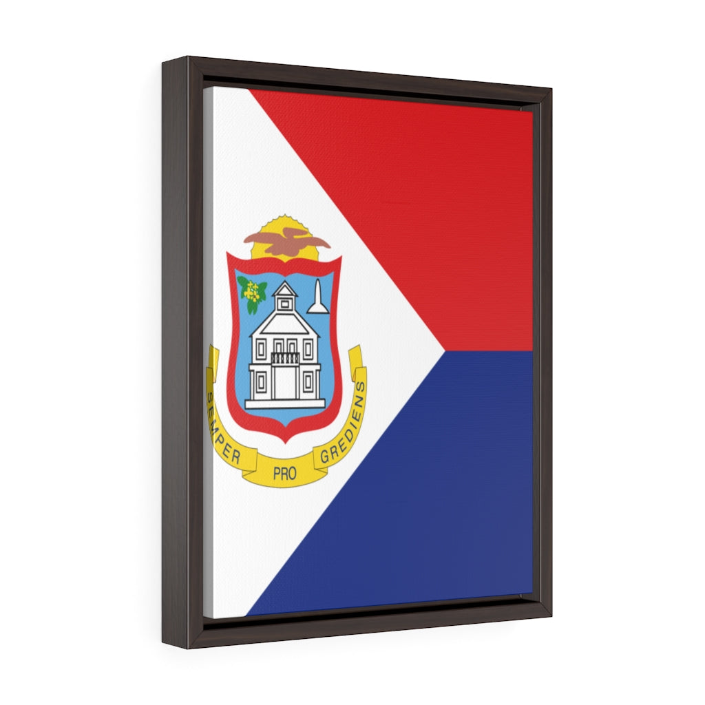 ST MAARTEN Vertical Framed Premium Gallery Wrap Canvas