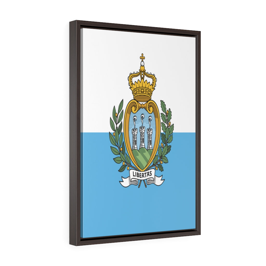 SAN MARINO Vertical Framed Premium Gallery Wrap Canvas