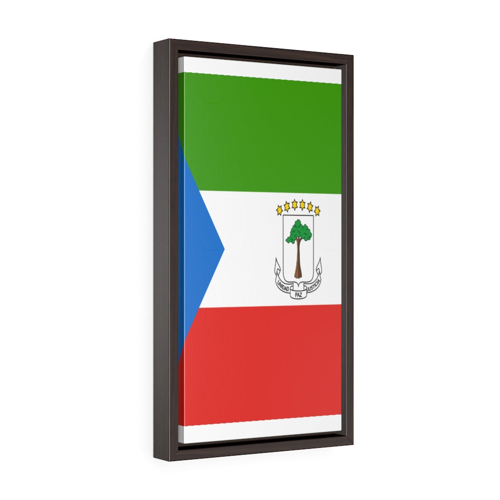 EQUATORIAL GUINEA Vertical Framed Premium Gallery Wrap Canvas