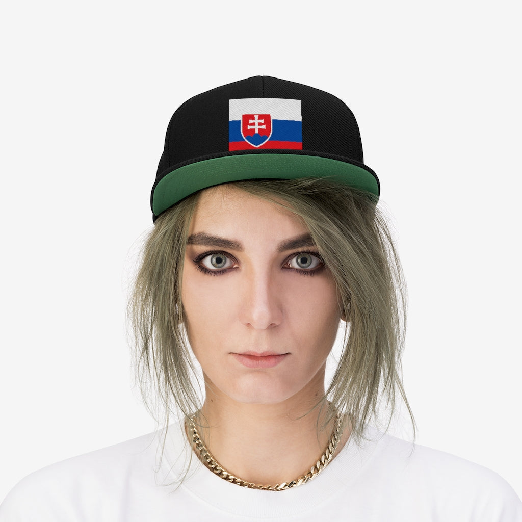 SLOVAKIA Unisex Flat Bill Hat