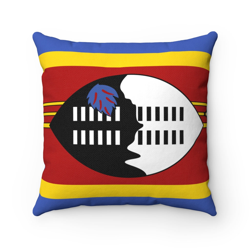 Swaziland flag Spun Polyester Square Pillow