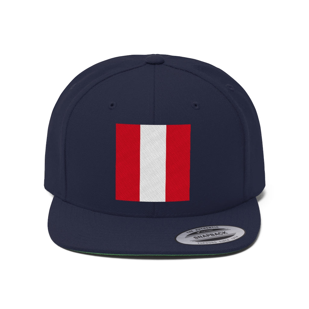 PERU Unisex Flat Bill Hat