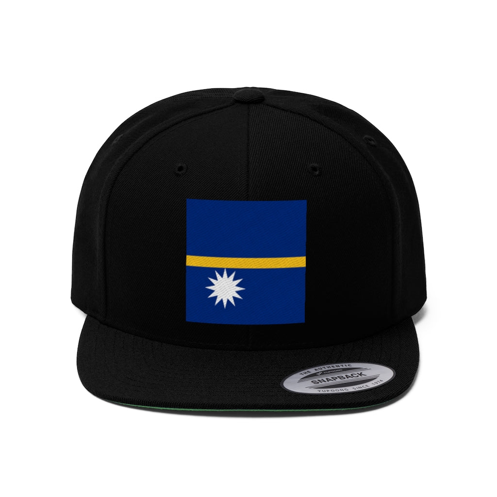 NAURU Unisex Flat Bill Hat