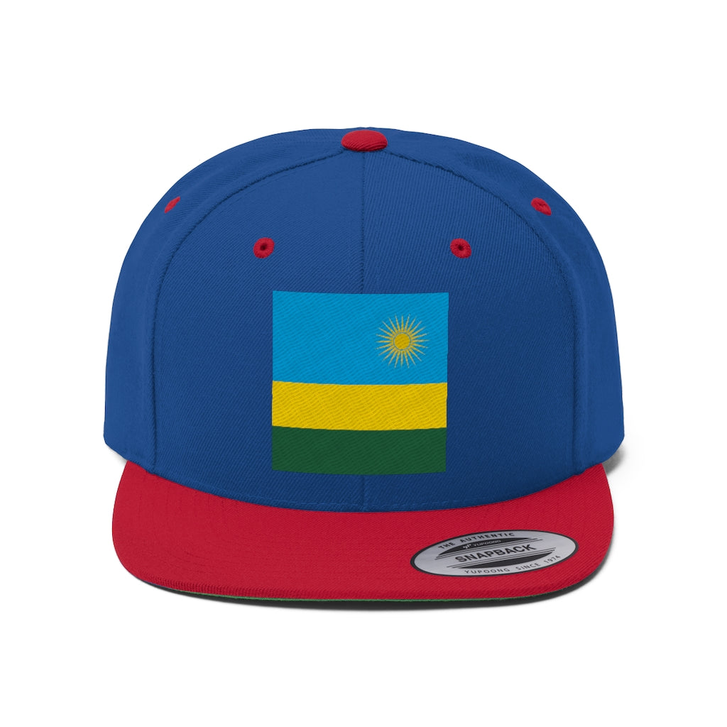 RWANDA Unisex Flat Bill Hat