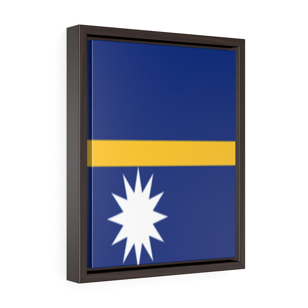 NAURU Vertical Framed Premium Gallery Wrap Canvas