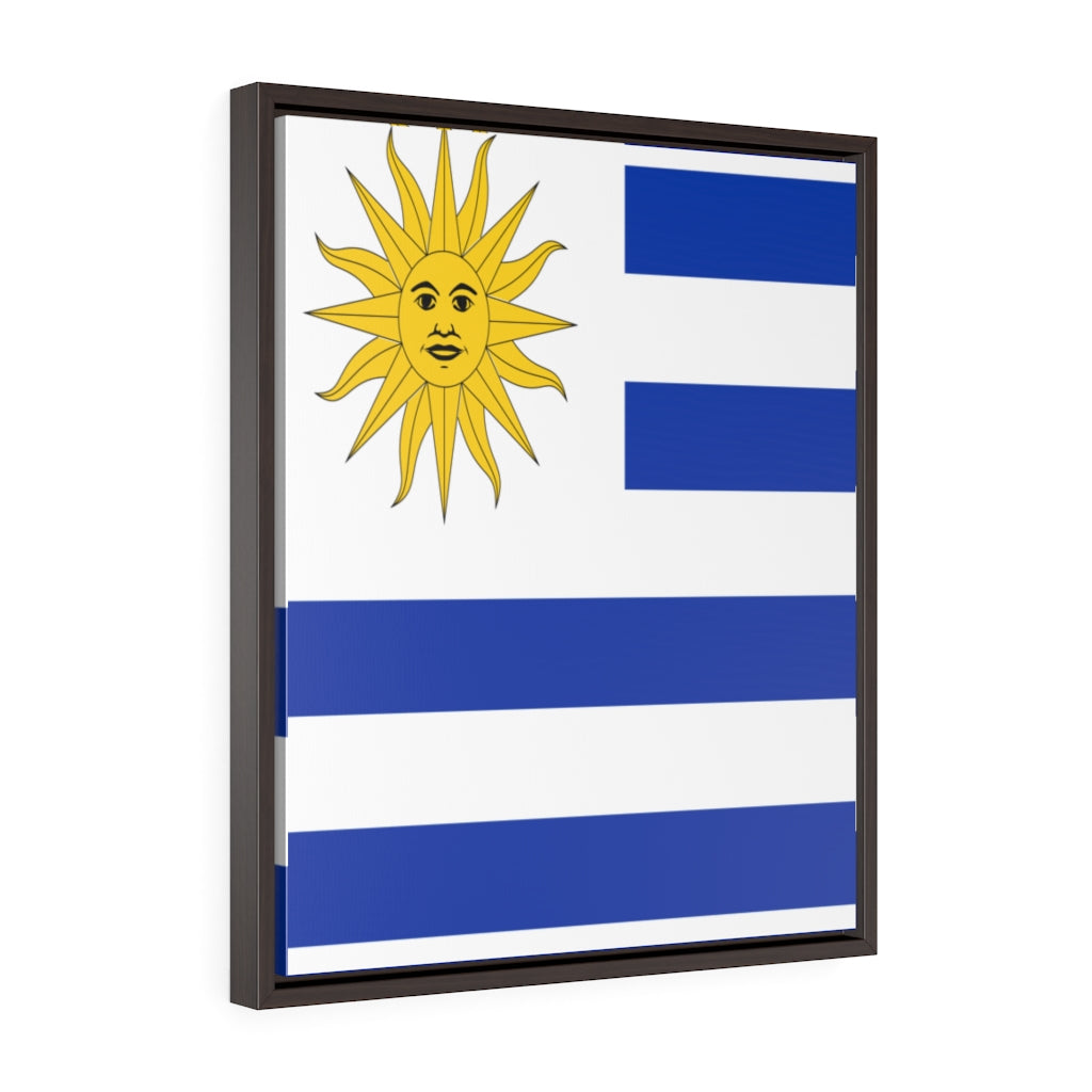 URUGUAY Vertical Framed Premium Gallery Wrap Canvas