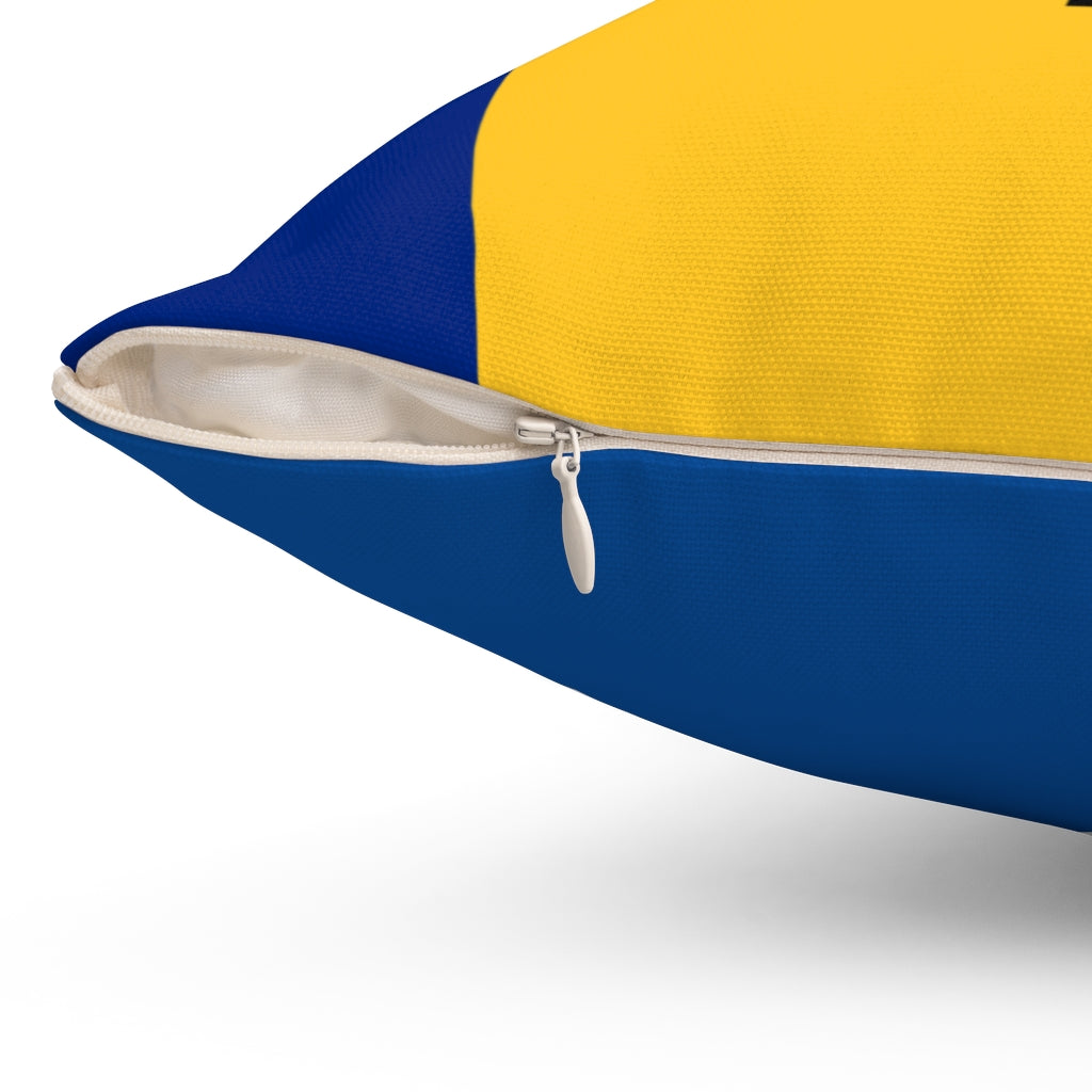 Barbados flag Spun Polyester Square Pillow