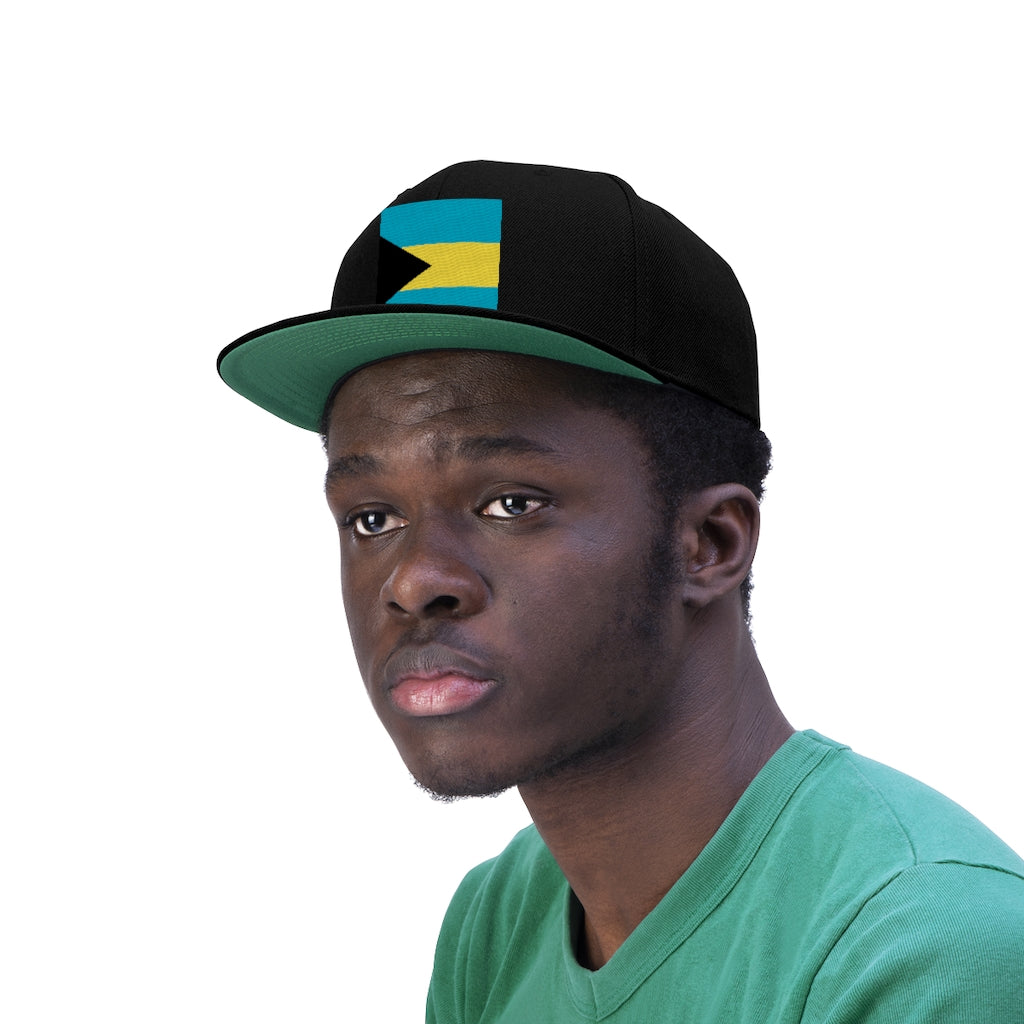 BAHAMAS FLAG Unisex Flat Bill Hat