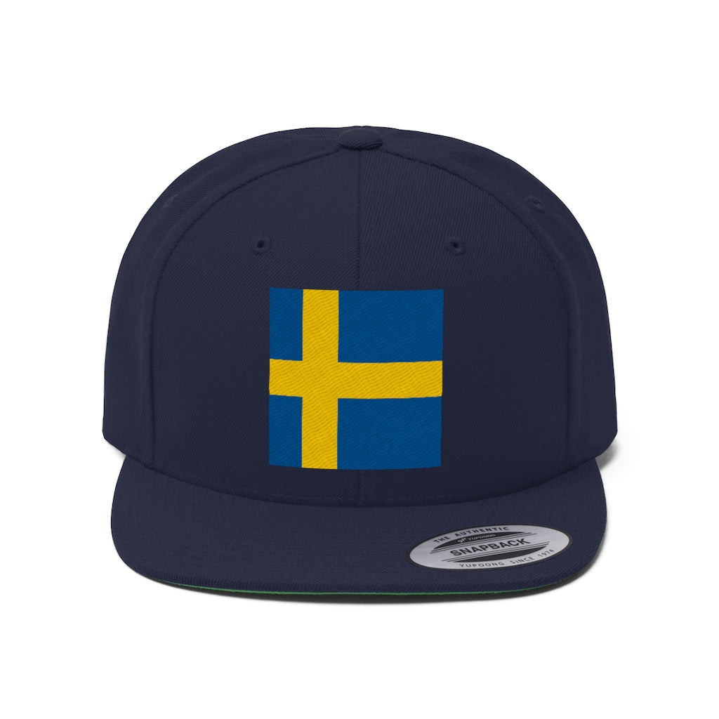 SWEDEN Unisex Flat Bill Hat