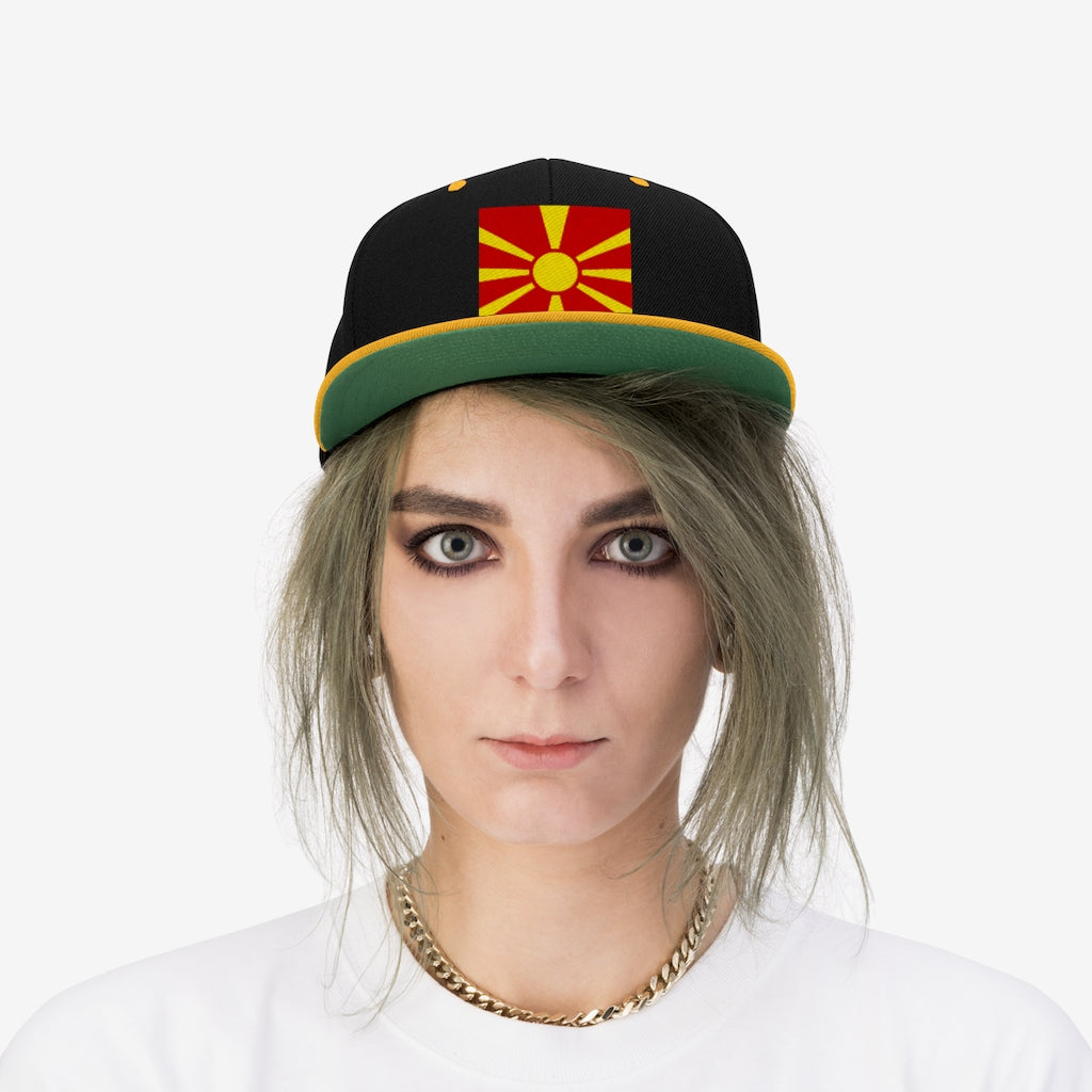 MACEDONIA Unisex Flat Bill Hat