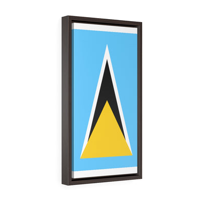 SAINT LUCIA Vertical Framed Premium Gallery Wrap Canvas