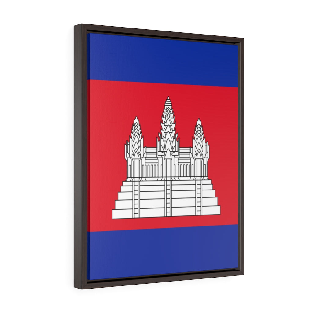 CAMBODIA Vertical Framed Premium Gallery Wrap Canvas