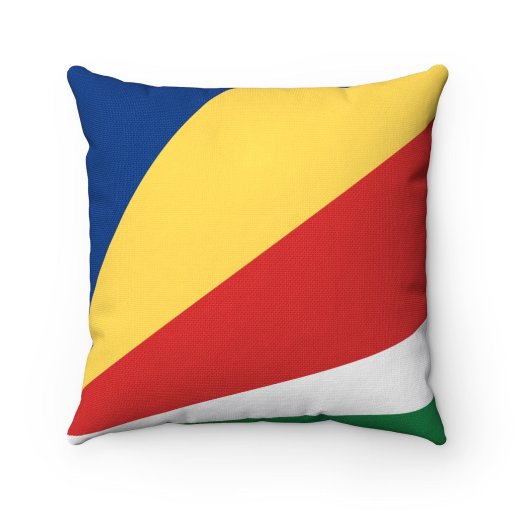 Seychelles flag Spun Polyester Square Pillow