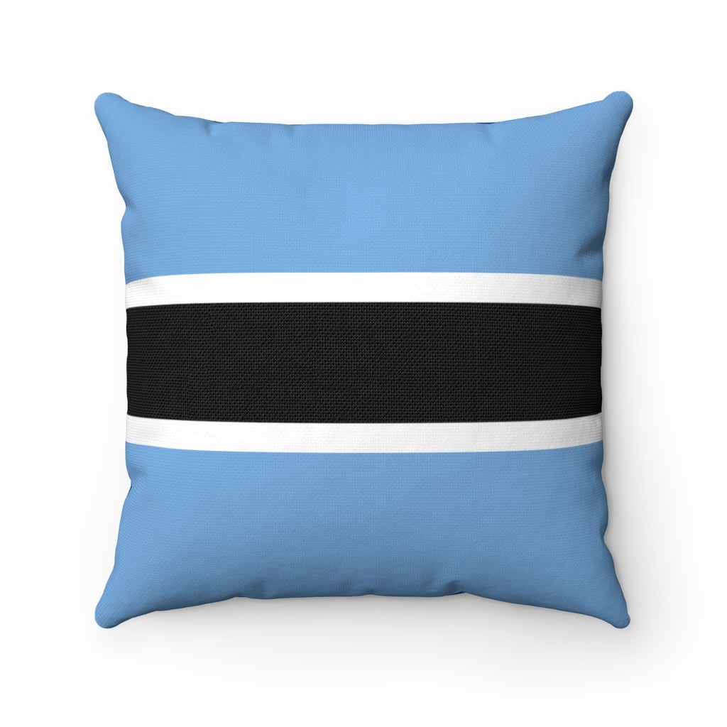 Botswana flag Spun Polyester Square Pillow