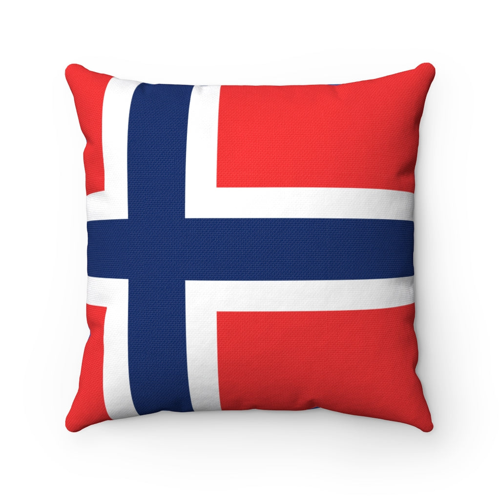 Norway flag Spun Polyester Square Pillow