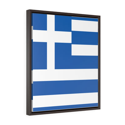 GREECE Vertical Framed Premium Gallery Wrap Canvas