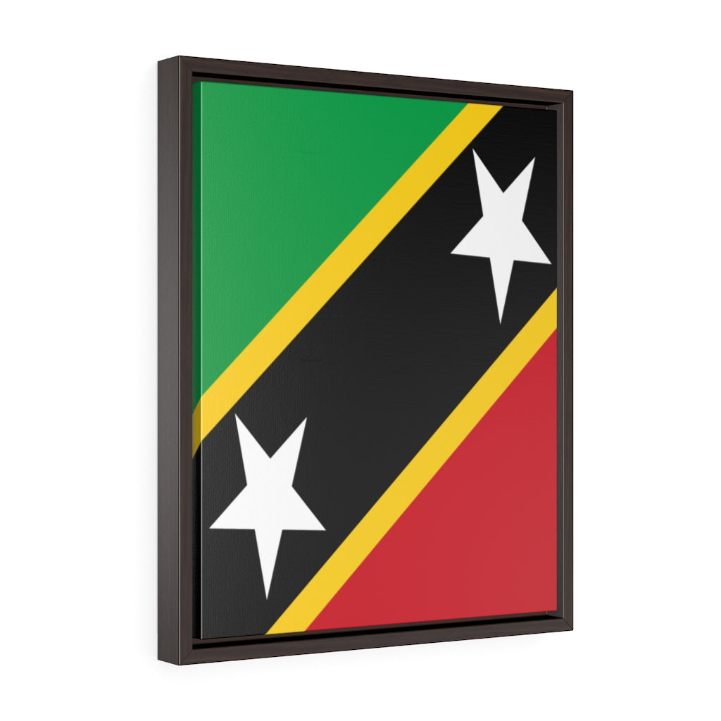 SAINT KITTS AND NEVIS Vertical Framed Premium Gallery Wrap Canvas