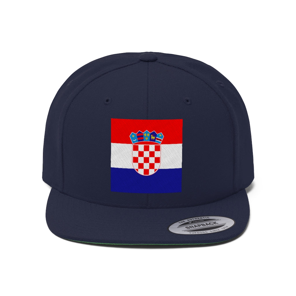 CROATIA Unisex Flat Bill Hat