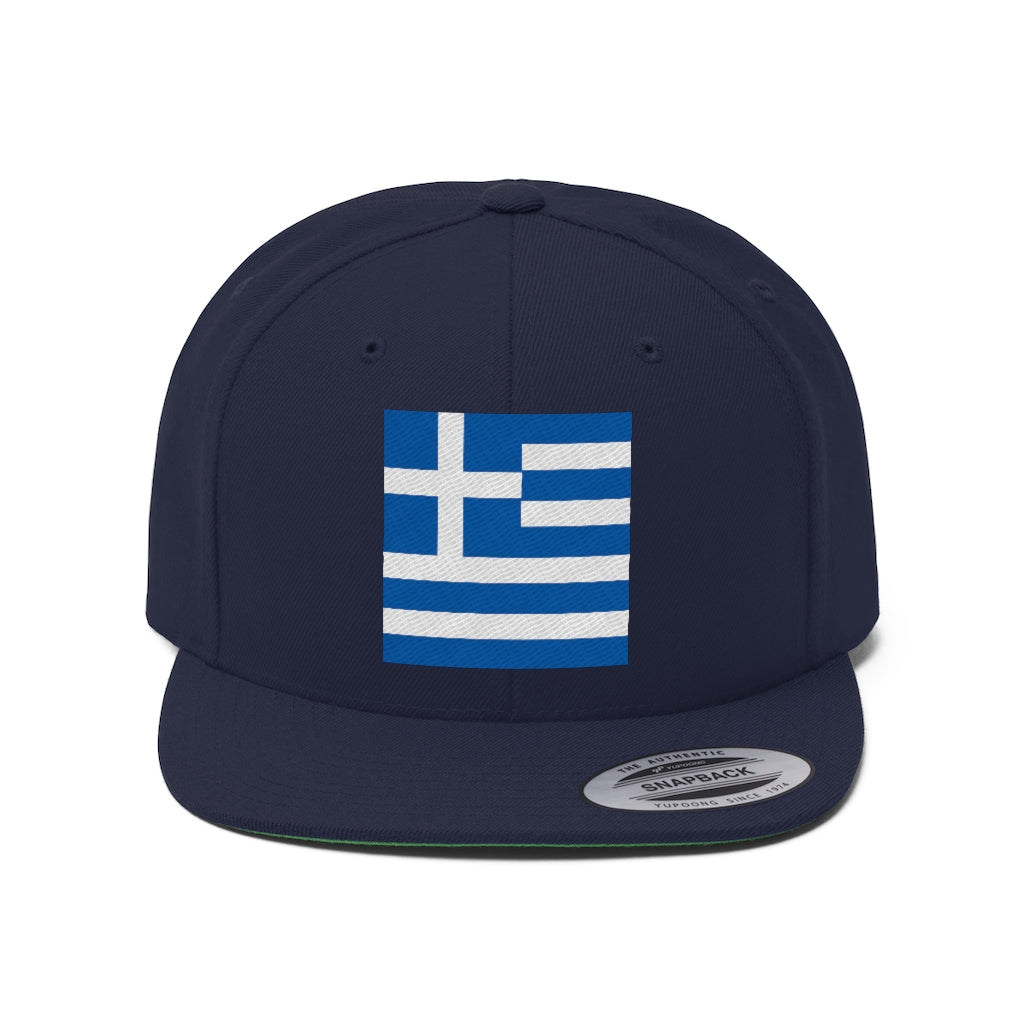 GREECE Unisex Flat Bill Hat