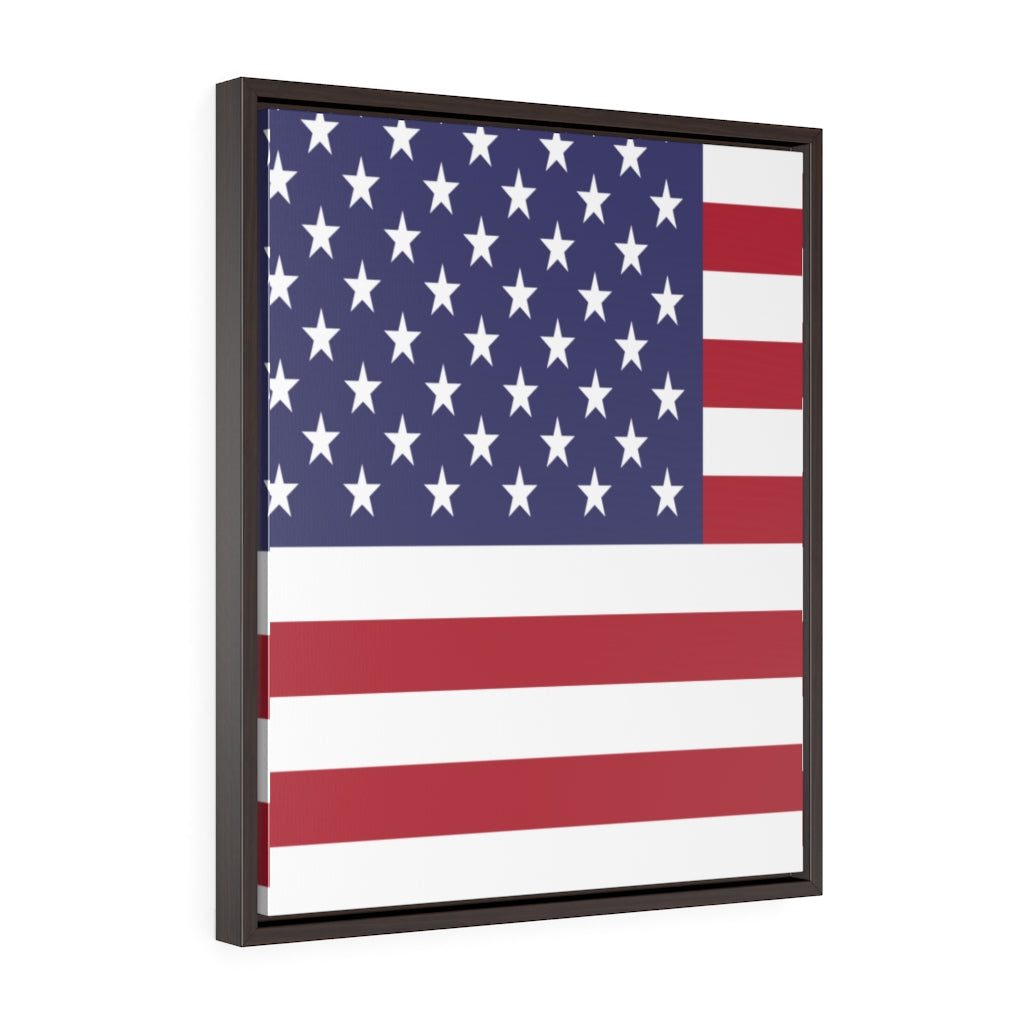 United states Vertical Framed Premium Gallery Wrap Canvas