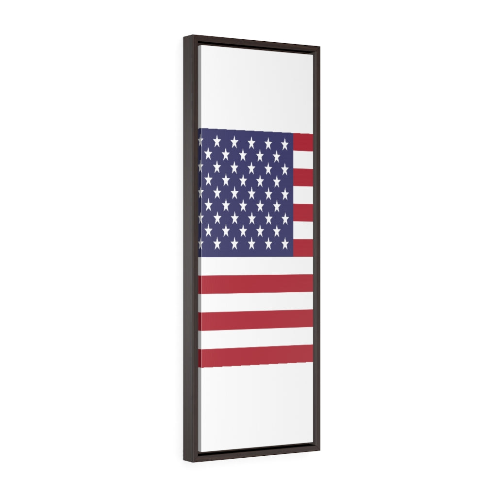 United states Vertical Framed Premium Gallery Wrap Canvas