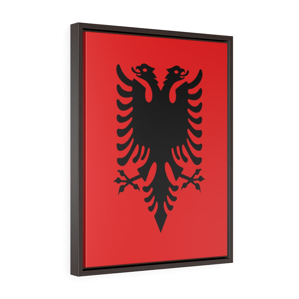 ALBANIA Vertical Framed Premium Gallery Wrap Canvas