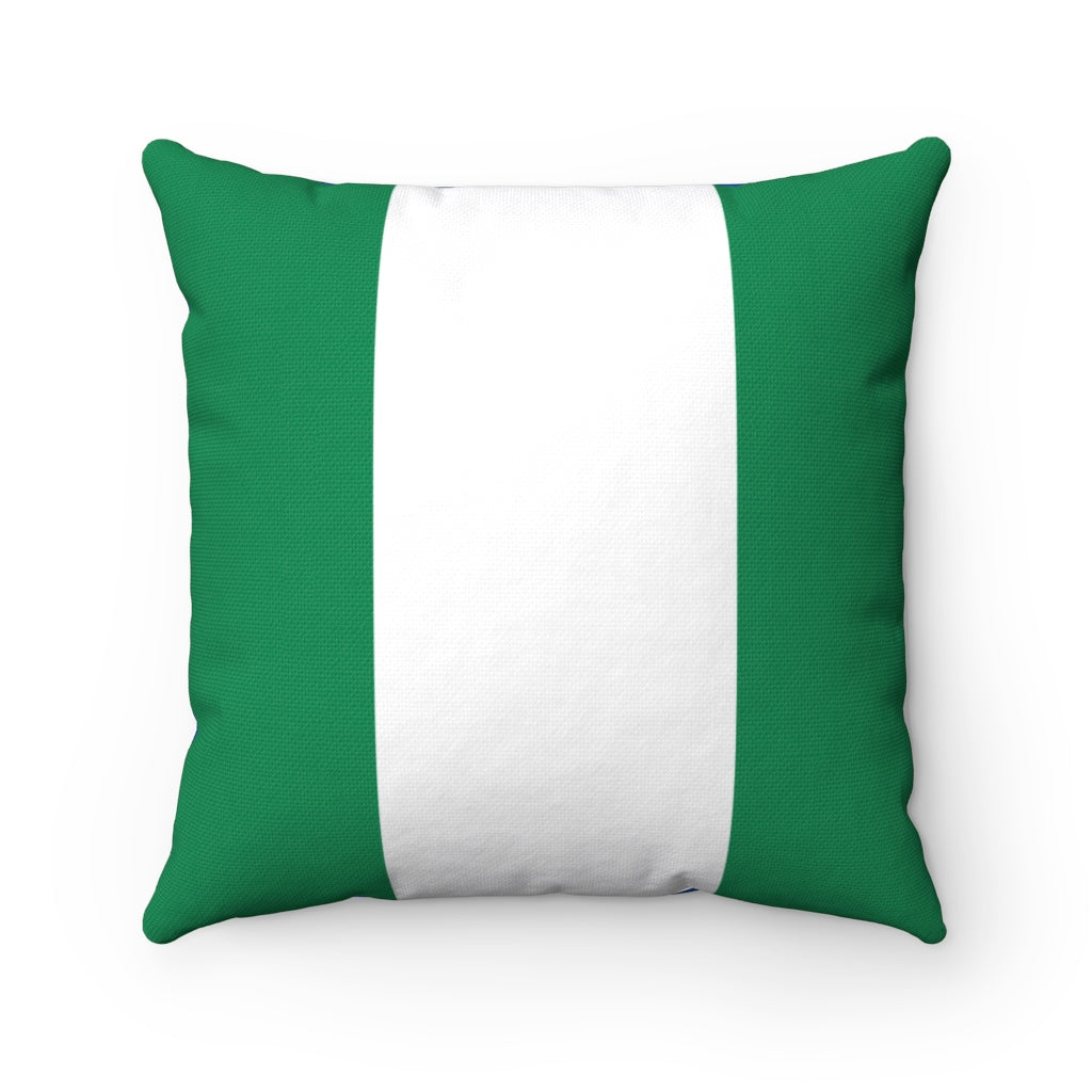 Nigeria flag Spun Polyester Square Pillow