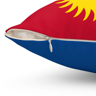 Guadeloupe flag Spun Polyester Square Pillow