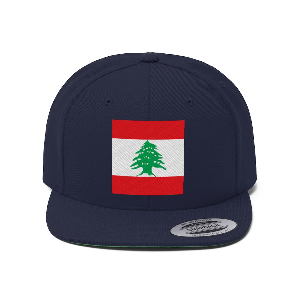 LEBANON Unisex Flat Bill Hat