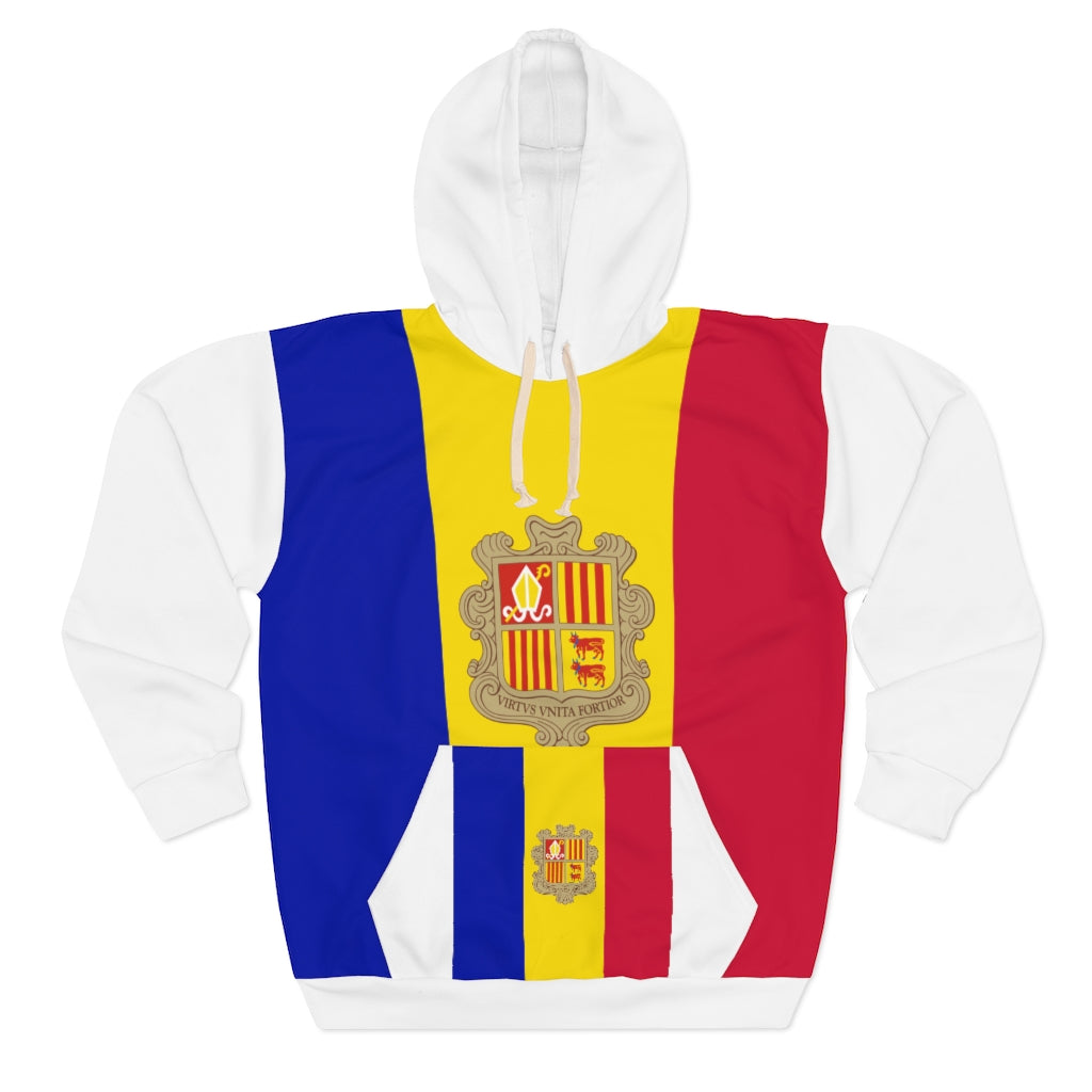 Andorra AOP Unisex Pullover Hoodie