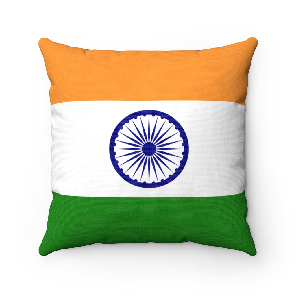 India flag Spun Polyester Square Pillow