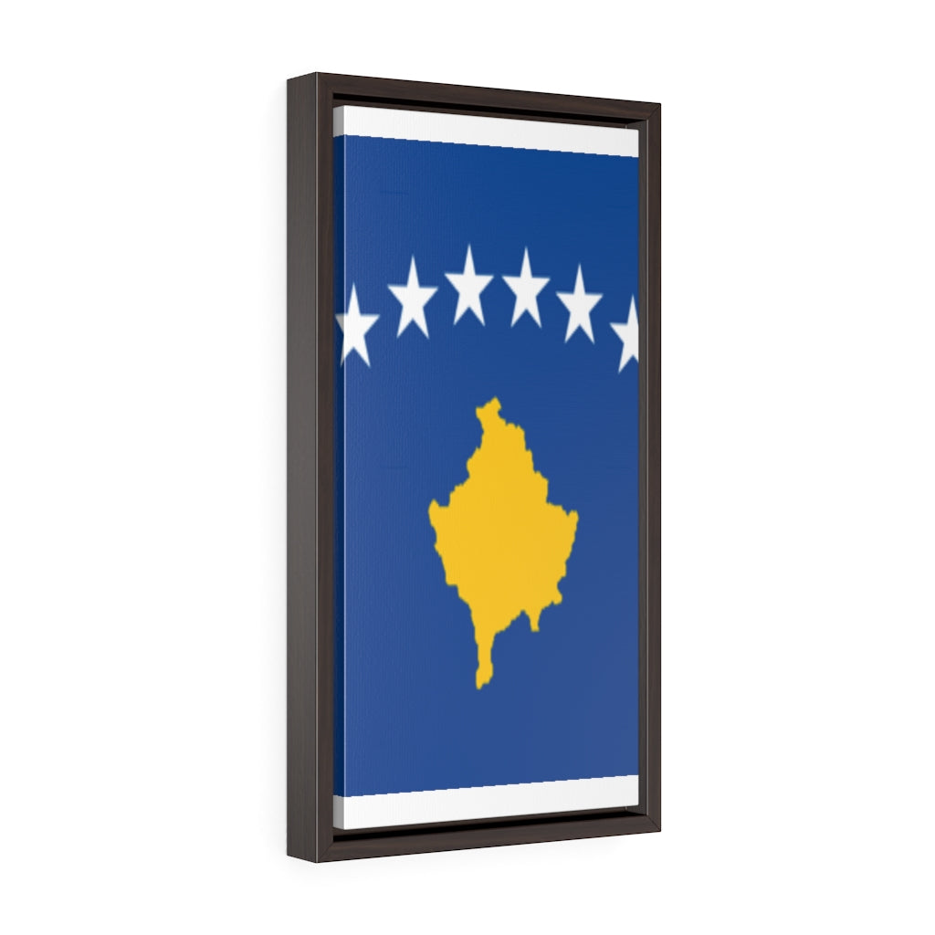 KOSOVO Vertical Framed Premium Gallery Wrap Canvas