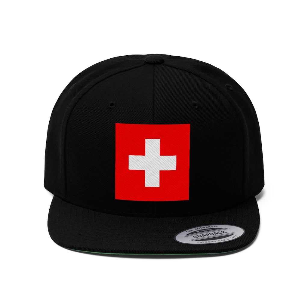 SWITZERLAND Unisex Flat Bill Hat